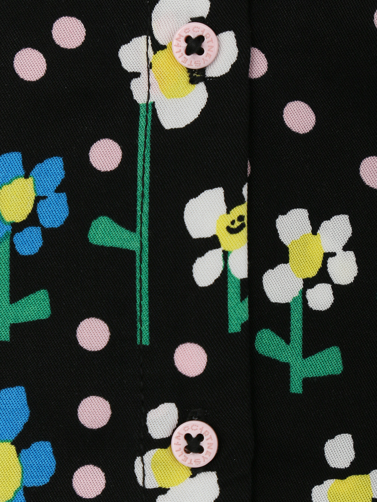 Блуза с цветочным узором и оборками Stella McCartney kids  –  Деталь  – Цвет:  Узор