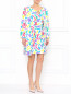 Платье из шелка с абстрактным принтом Moschino  –  Модель Общий вид