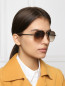 Солнцезащитные очки в металлической оправе Cutler and Gross  –  МодельОбщийВид