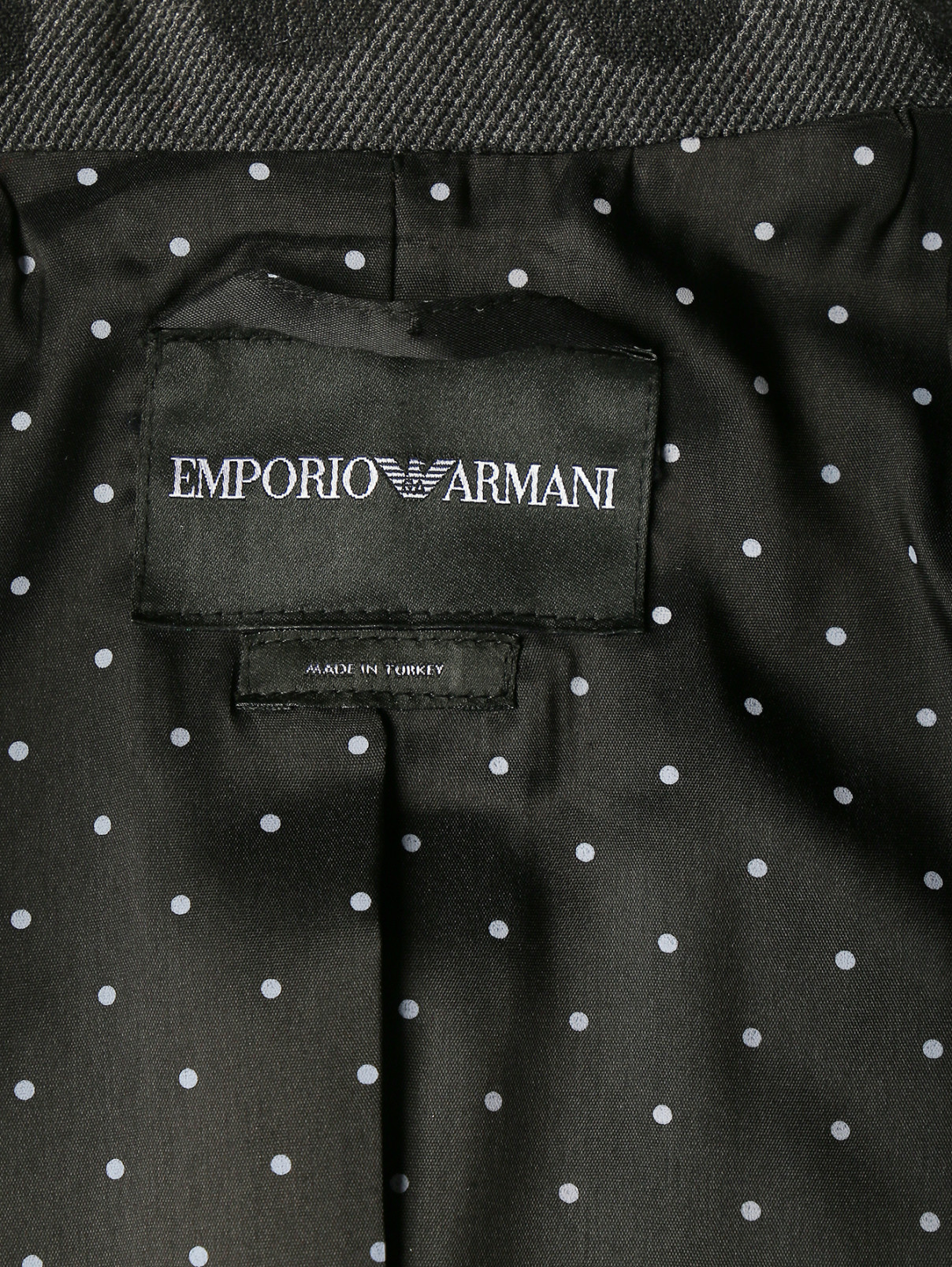 Жакет с узором "горох" Emporio Armani  –  Деталь1  – Цвет:  Серый