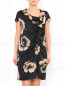 Платье из шелка и хлопка с цветочным принтом Moschino  –  Модель Верх-Низ