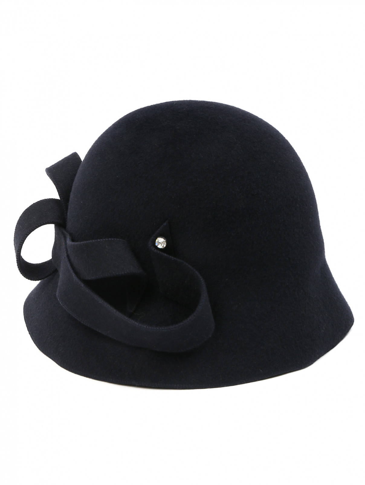 Шляпа из шерсти с декоративной отделкой Marni  –  Общий вид  – Цвет:  Синий