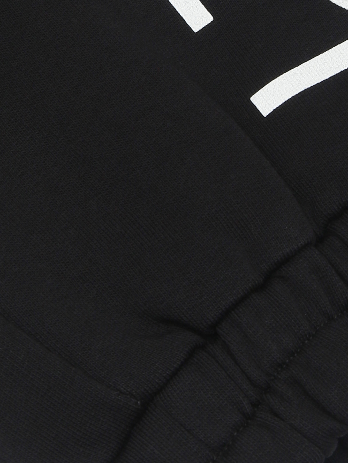 Трикотажные брюки на завязках N21  –  Деталь1  – Цвет:  Черный