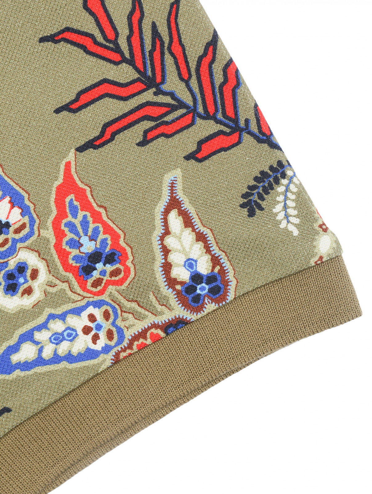 Поло из хлопка с узором пейсли Etro  –  Деталь1  – Цвет:  Узор