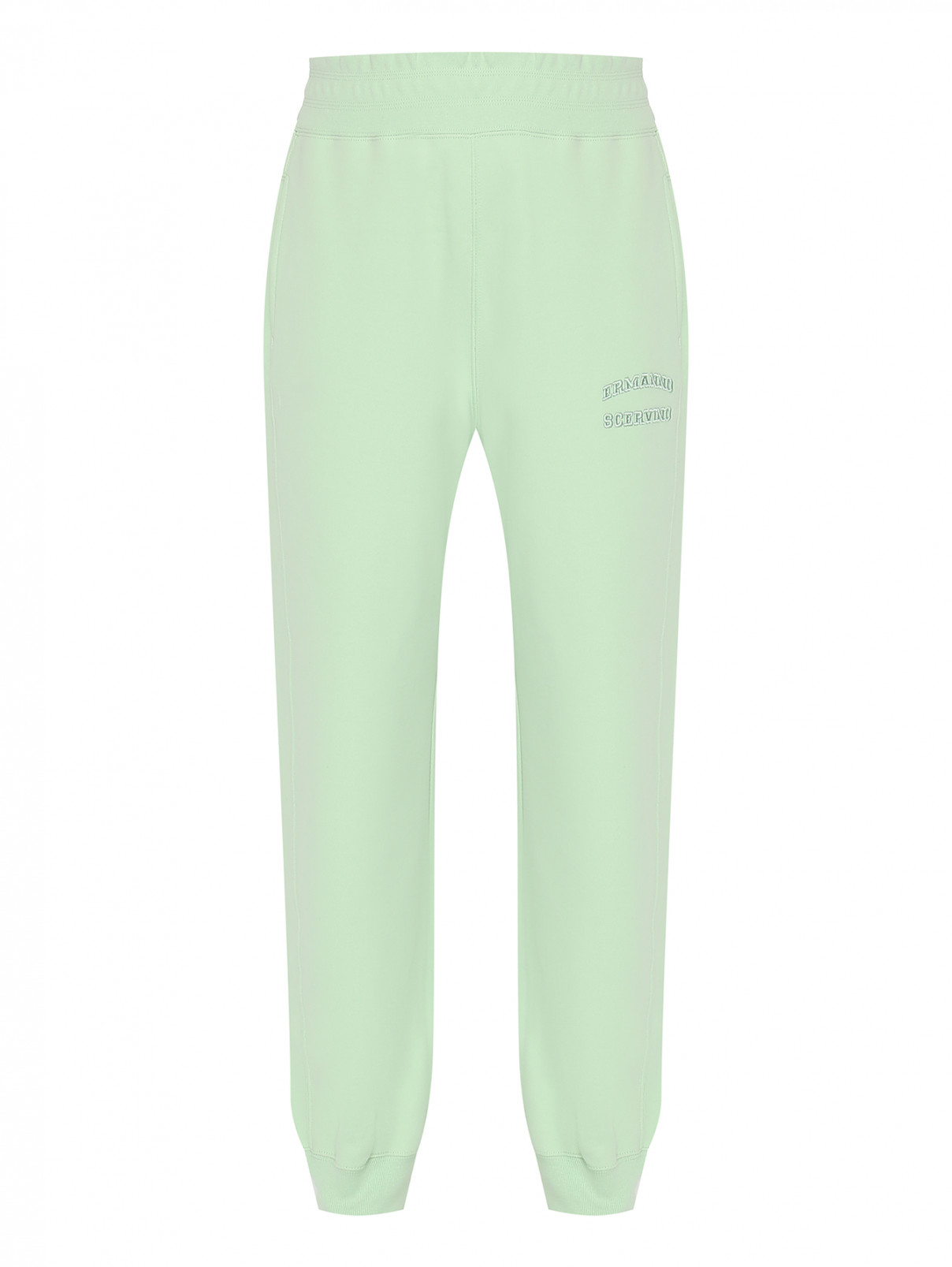 Трикотажные брюки на резинке Ermanno Scervino  –  Общий вид  – Цвет:  Зеленый