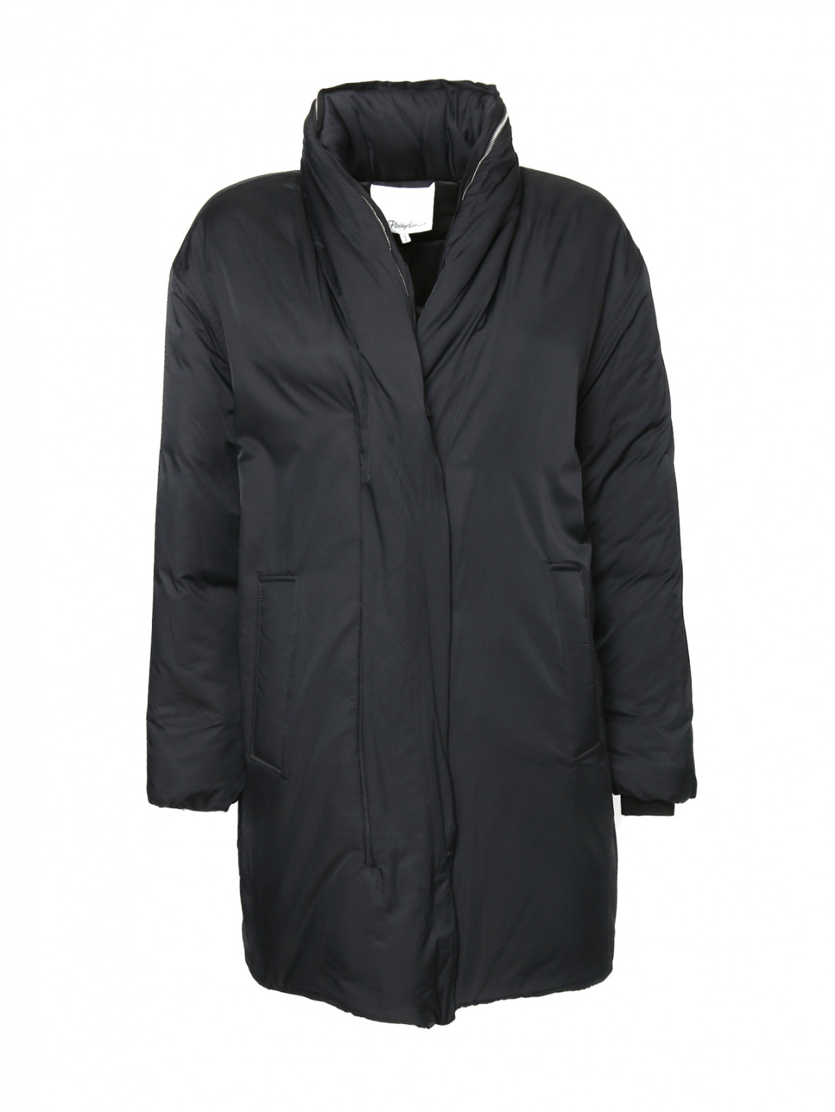 Куртка из хлопка на молнии 3.1 Phillip Lim  –  Общий вид  – Цвет:  Черный