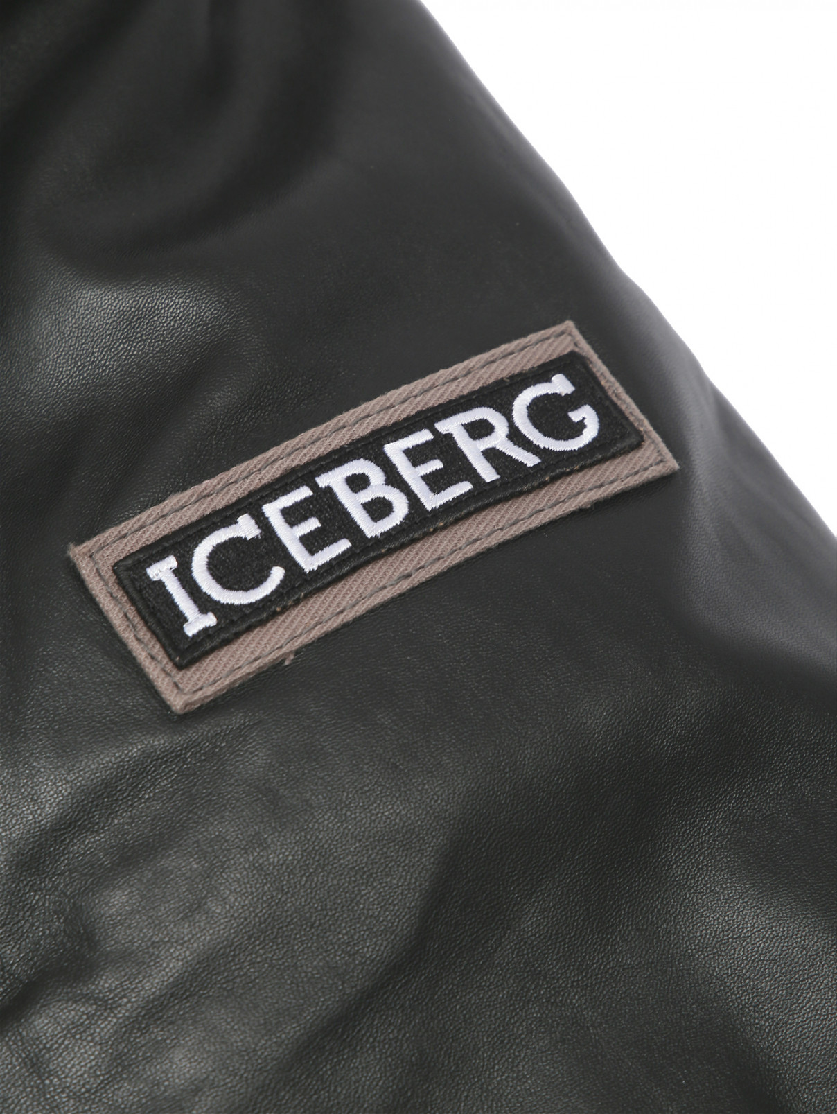 Куртка из кожи на молнии Iceberg  –  Деталь  – Цвет:  Мультиколор