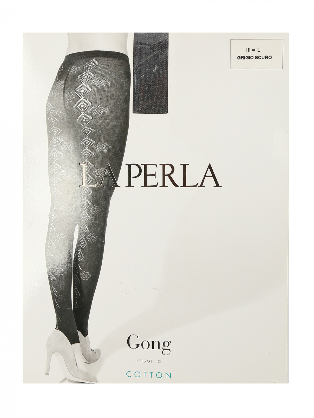 Леггинсы с узором La Perla  –  Общий вид  – Цвет:  Серый