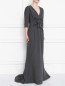 Платье-макси из шелка с драпировкой Carolina Herrera  –  Модель Верх-Низ