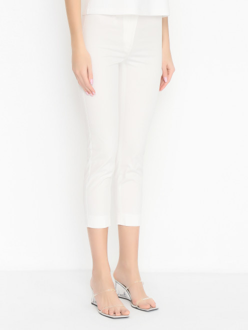 Зауженные брюки из хлопка Weekend Max Mara - МодельВерхНиз