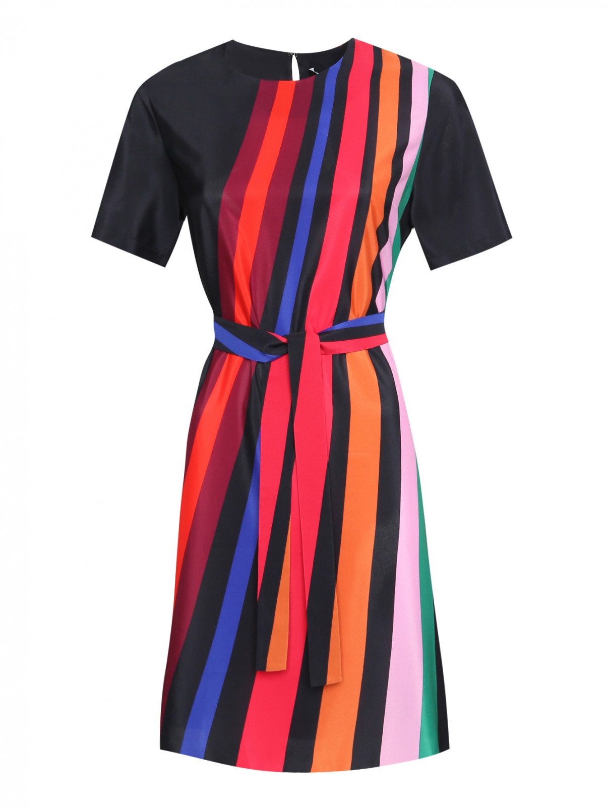 Платье c коротким рукавом в полоску Paul Smith  –  Общий вид  – Цвет:  Мультиколор