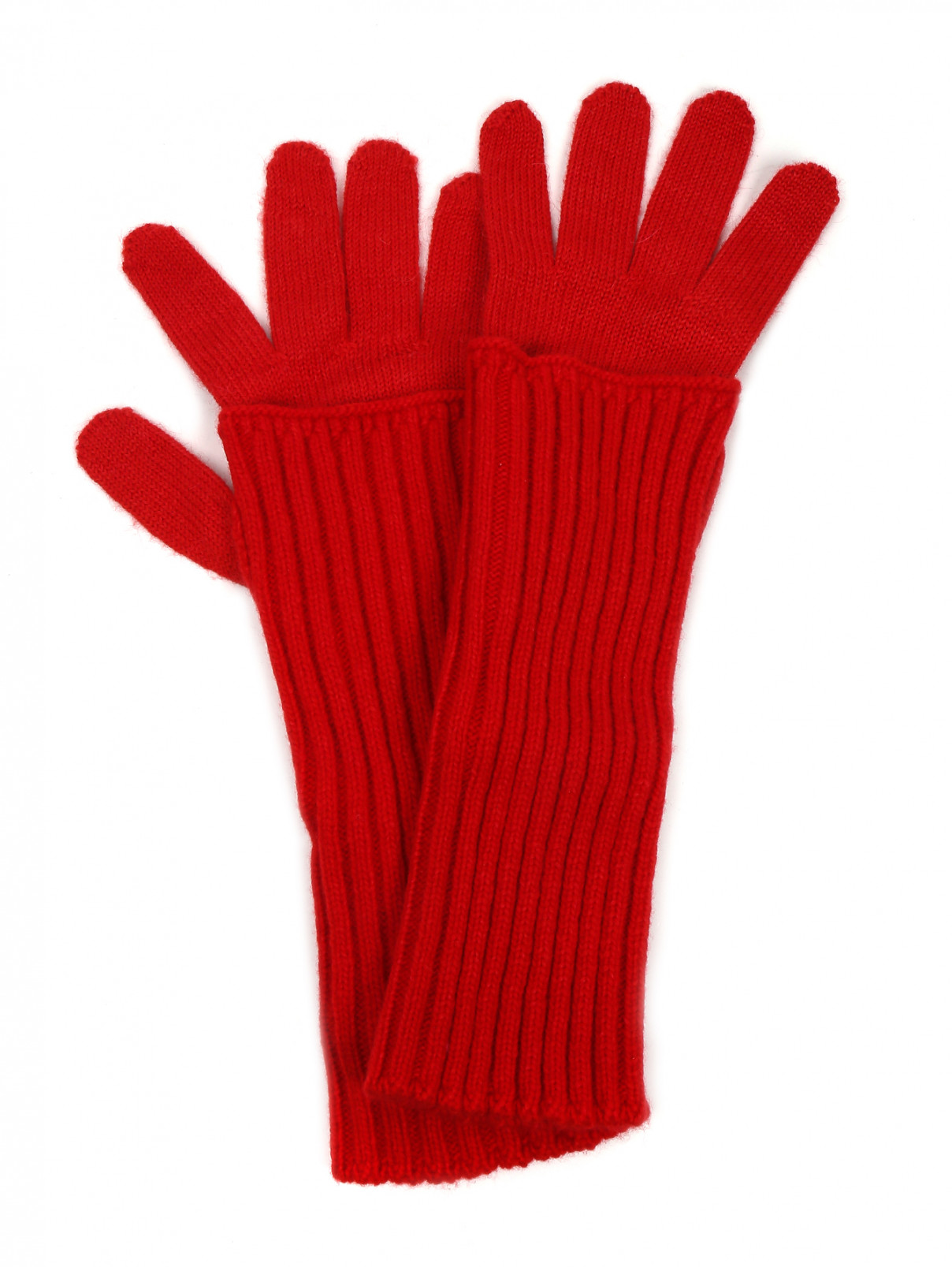 Трикотажные перчатки из шерсти Weekend Max Mara  –  Общий вид  – Цвет:  Красный