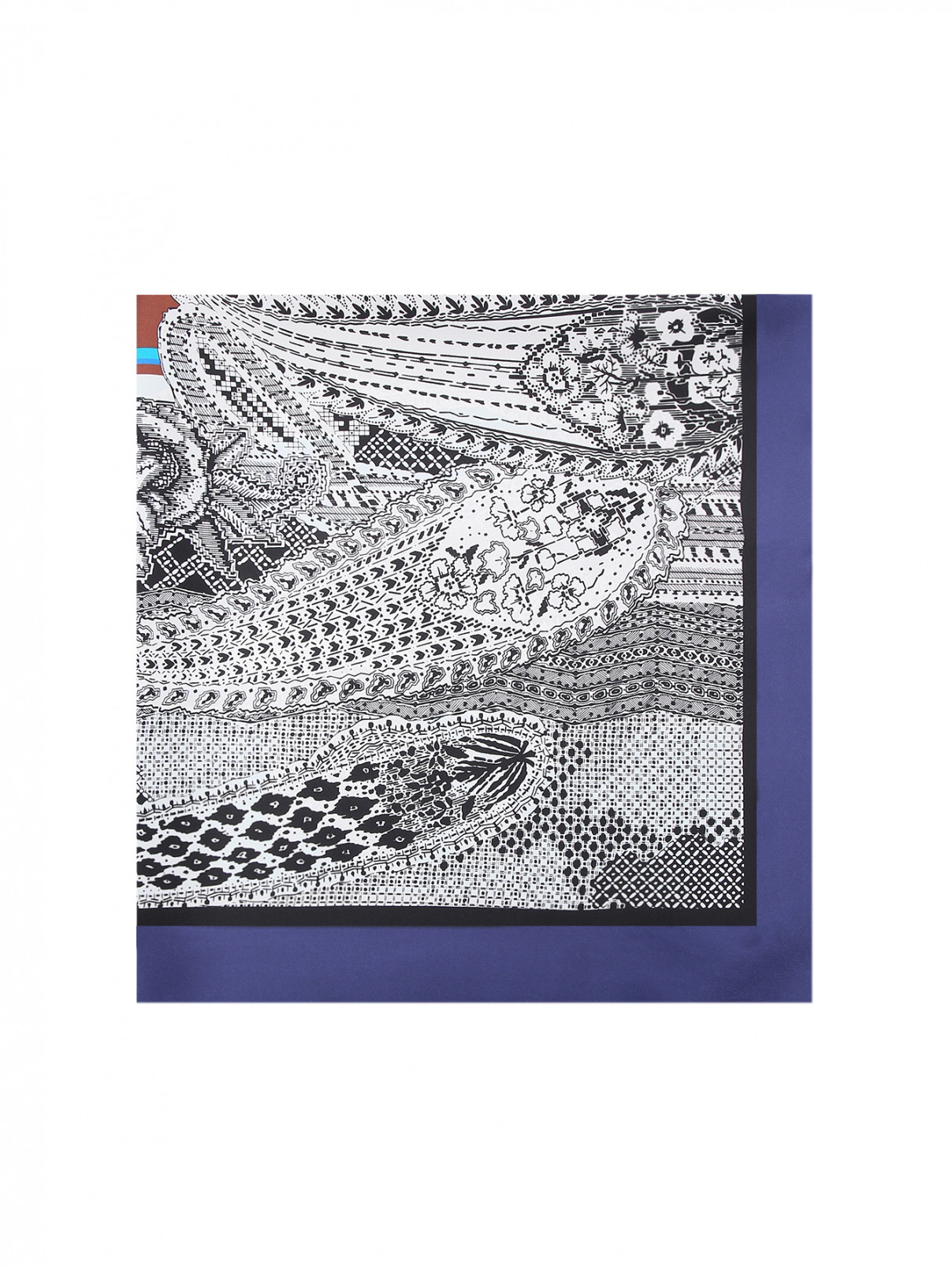 Платок из шелка с узором Marina Rinaldi  –  Общий вид  – Цвет:  Узор
