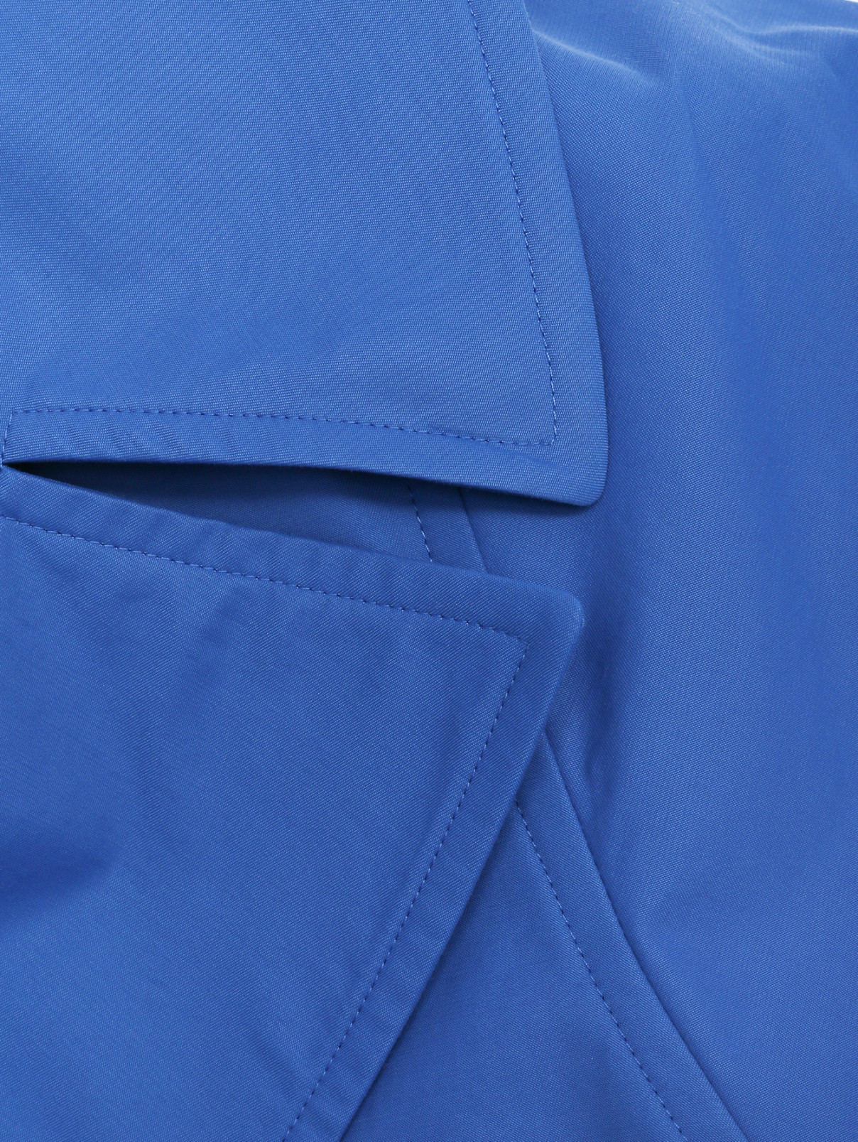 Тренч из хлопка Nina Ricci  –  Деталь  – Цвет:  Синий
