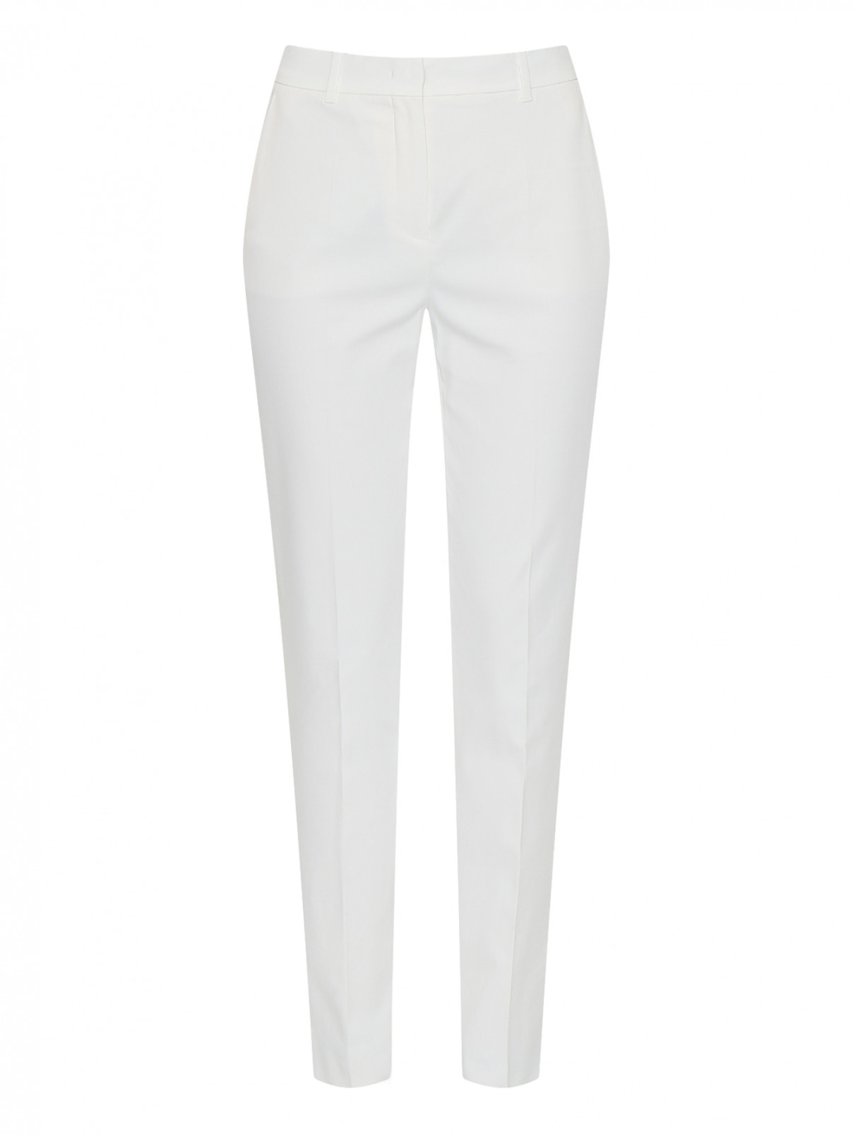 Укороченные брюки из хлопка Max Mara  –  Общий вид  – Цвет:  Белый
