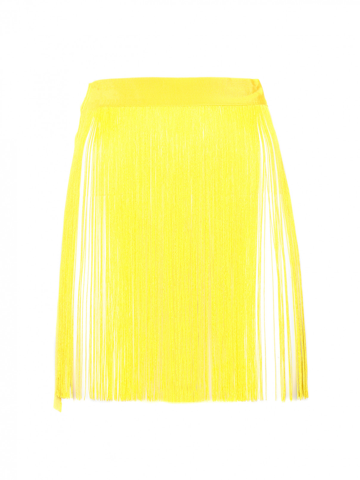 Пояс из хлопка и вискозы с бахромой Marina Rinaldi  –  Общий вид  – Цвет:  Желтый