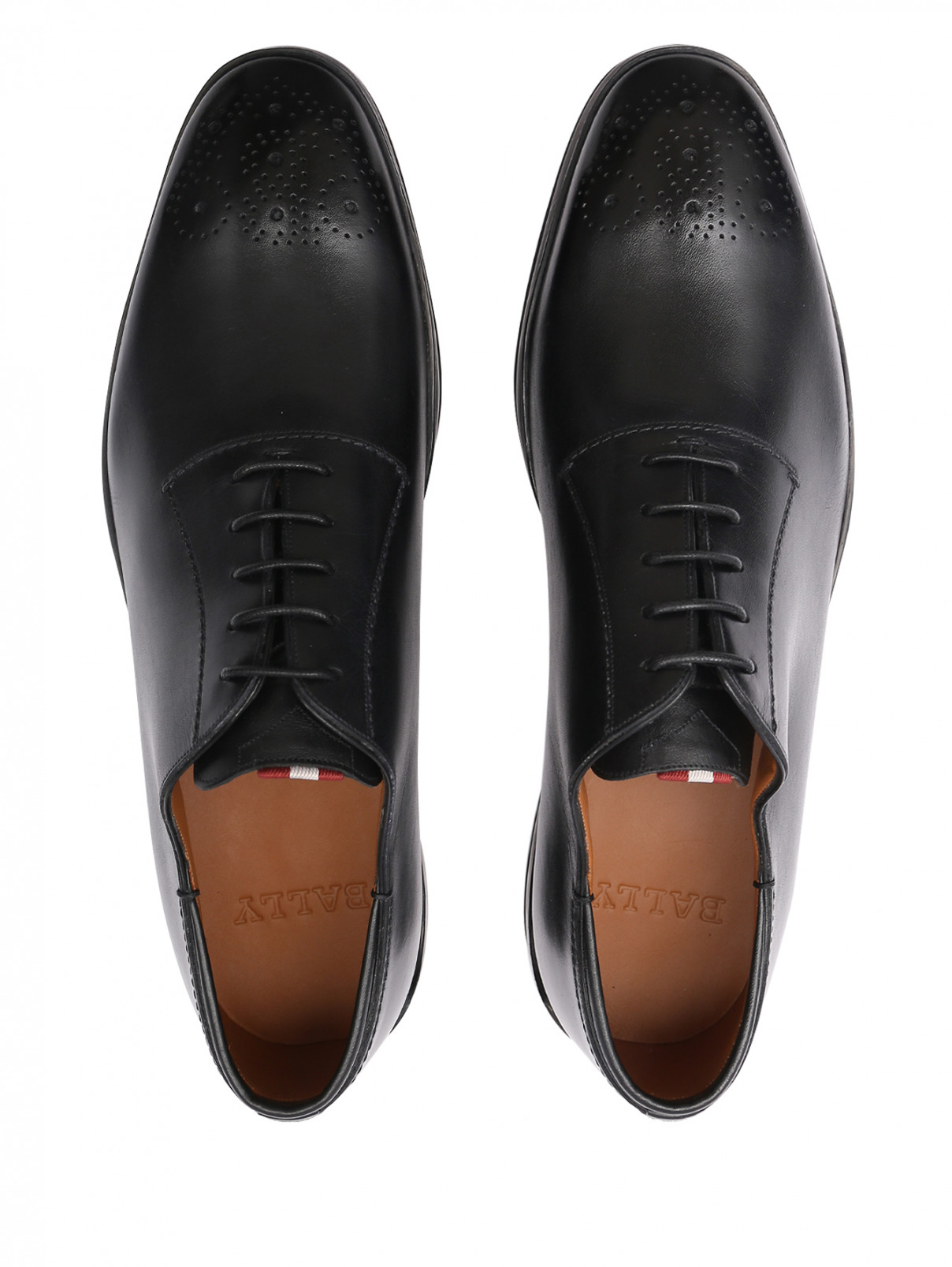Туфли из гладкой кожи на шнурках Bally  –  Обтравка3  – Цвет:  Черный