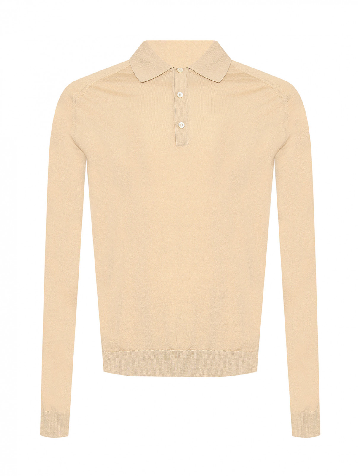 Джемпер из шерсти и шелка Piacenza Cashmere  –  Общий вид  – Цвет:  Бежевый