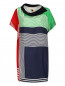 Платье-мини из шелка с графическим узором Isola Marras  –  Общий вид