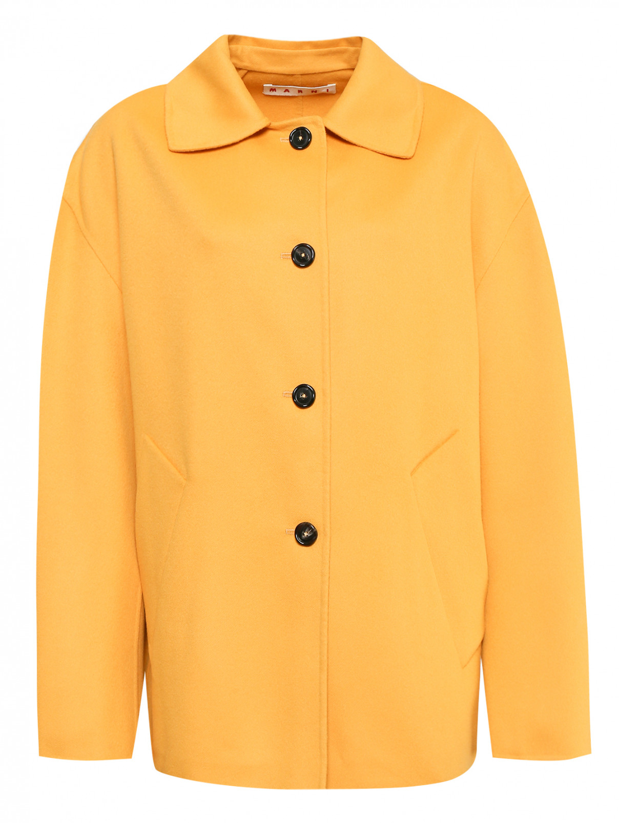 Пальто из шерсти и кашемира свободного кроя Marni  –  Общий вид  – Цвет:  Оранжевый