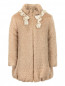 Пальто из мохера и шерсти декорированное тесьмой MiMiSol  –  Общий вид