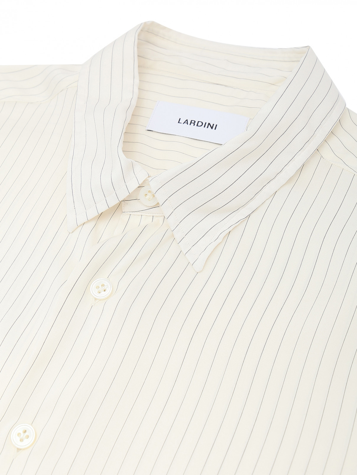 Рубашка из хлопка с узором полоска LARDINI  –  Деталь1  – Цвет:  Узор