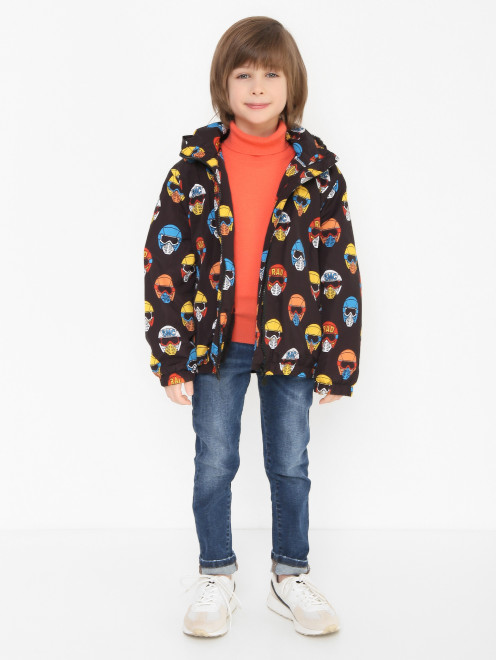 Утепленная куртка с узором Stella McCartney kids - МодельОбщийВид
