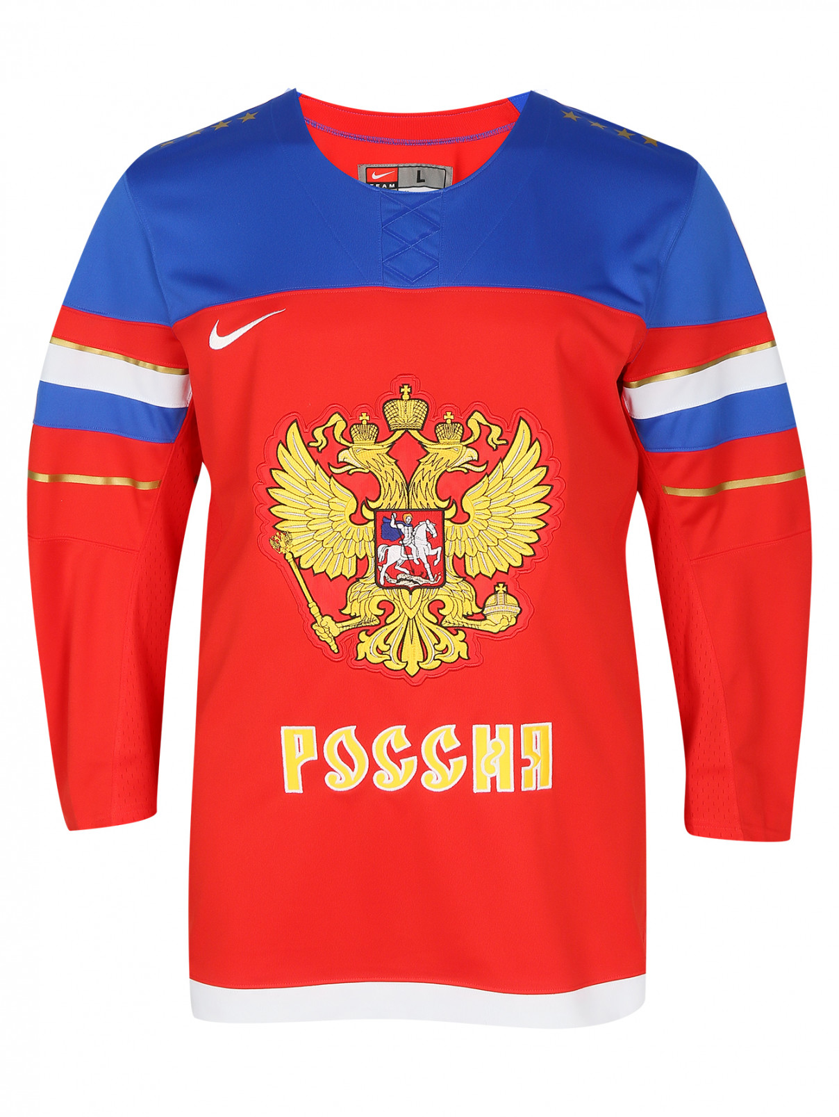 Лонгслив с принтом Sochi 2014  –  Общий вид  – Цвет:  Красный