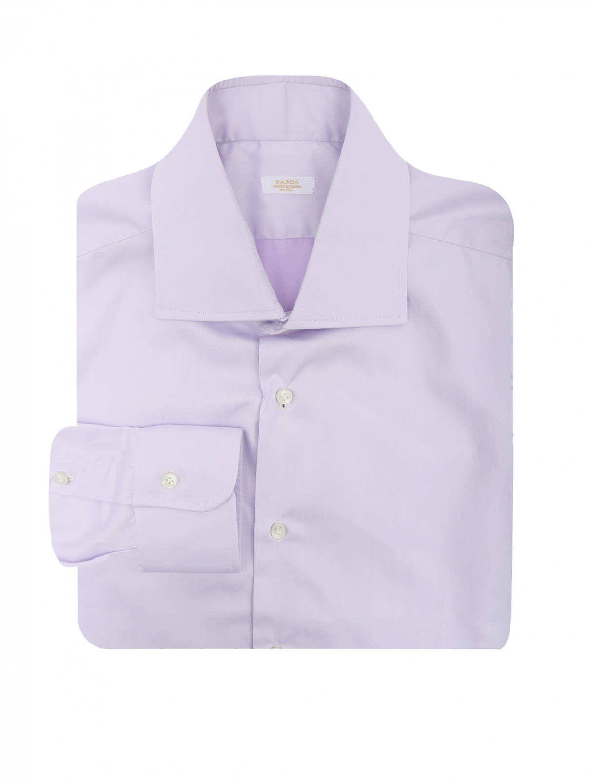 Рубашка из хлопка однотонная Barba Napoli  –  Общий вид