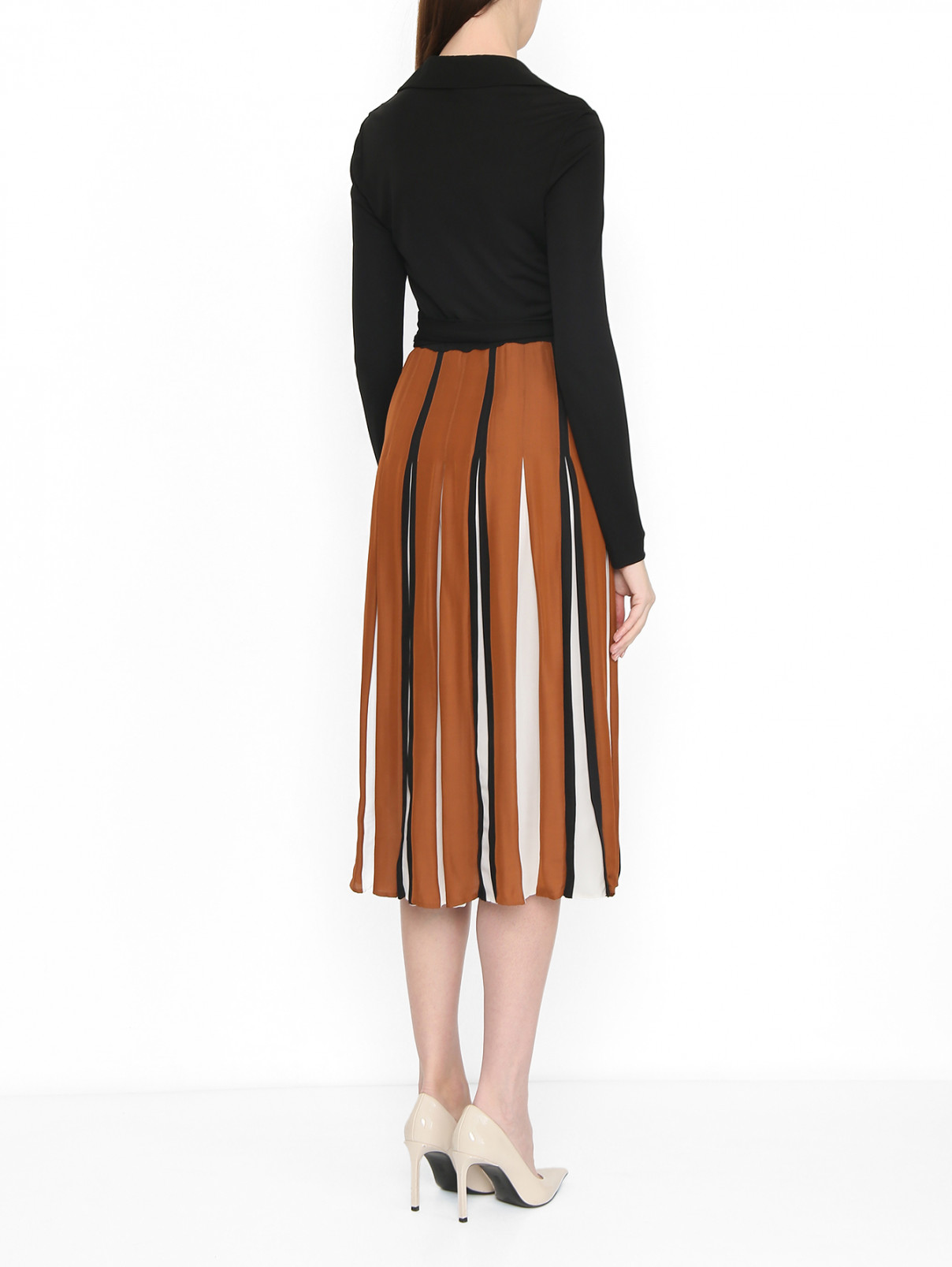 Платье с V-образным вырезом Diane von Furstenberg  –  МодельВерхНиз1  – Цвет:  Мультиколор
