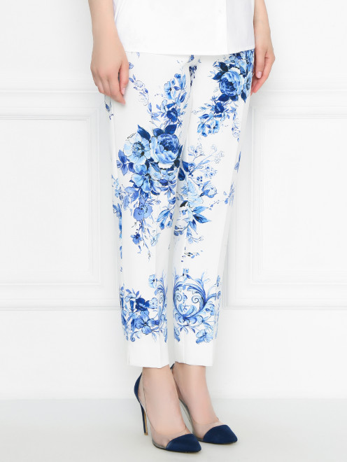 Укороченные брюки с цветочным узором Marina Rinaldi - МодельВерхНиз