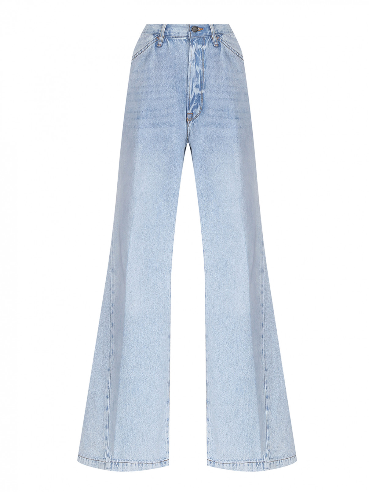 Расклешенные джинсы из хлопка Frame  –  Общий вид  – Цвет:  Синий