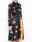 Платье-миди из шелка с узором Edition10  –  МодельВерхНиз