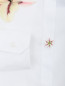 Хлопковая рубашка с цветочной аппликацией Dolce & Gabbana  –  Деталь1