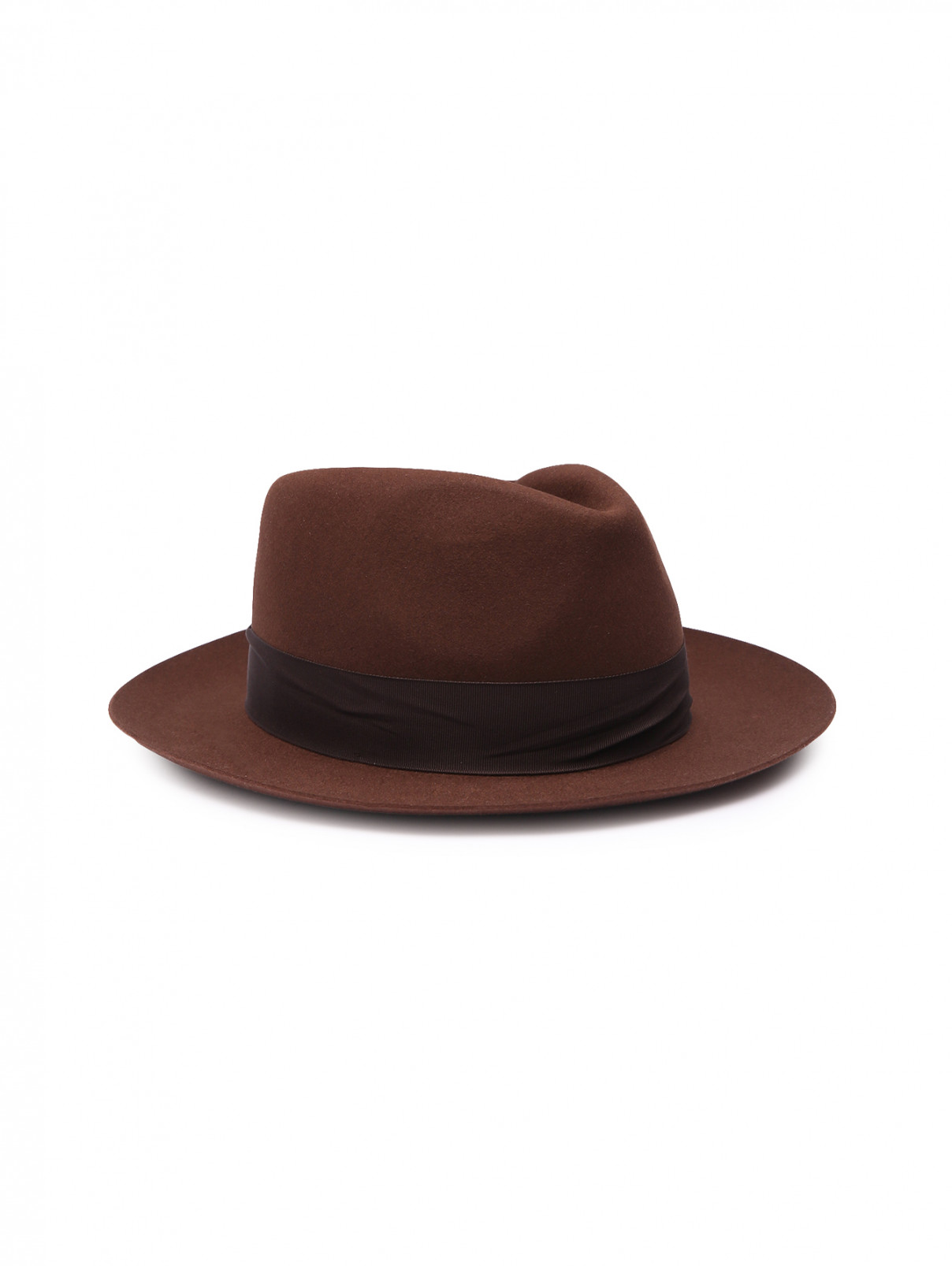 Шляпа из шерсти с декором Stetson  –  Общий вид  – Цвет:  Коричневый
