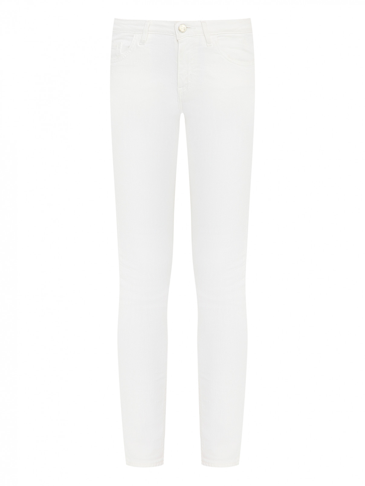 Узкие джинсы из белого денима Ice Play  –  Общий вид  – Цвет:  Белый