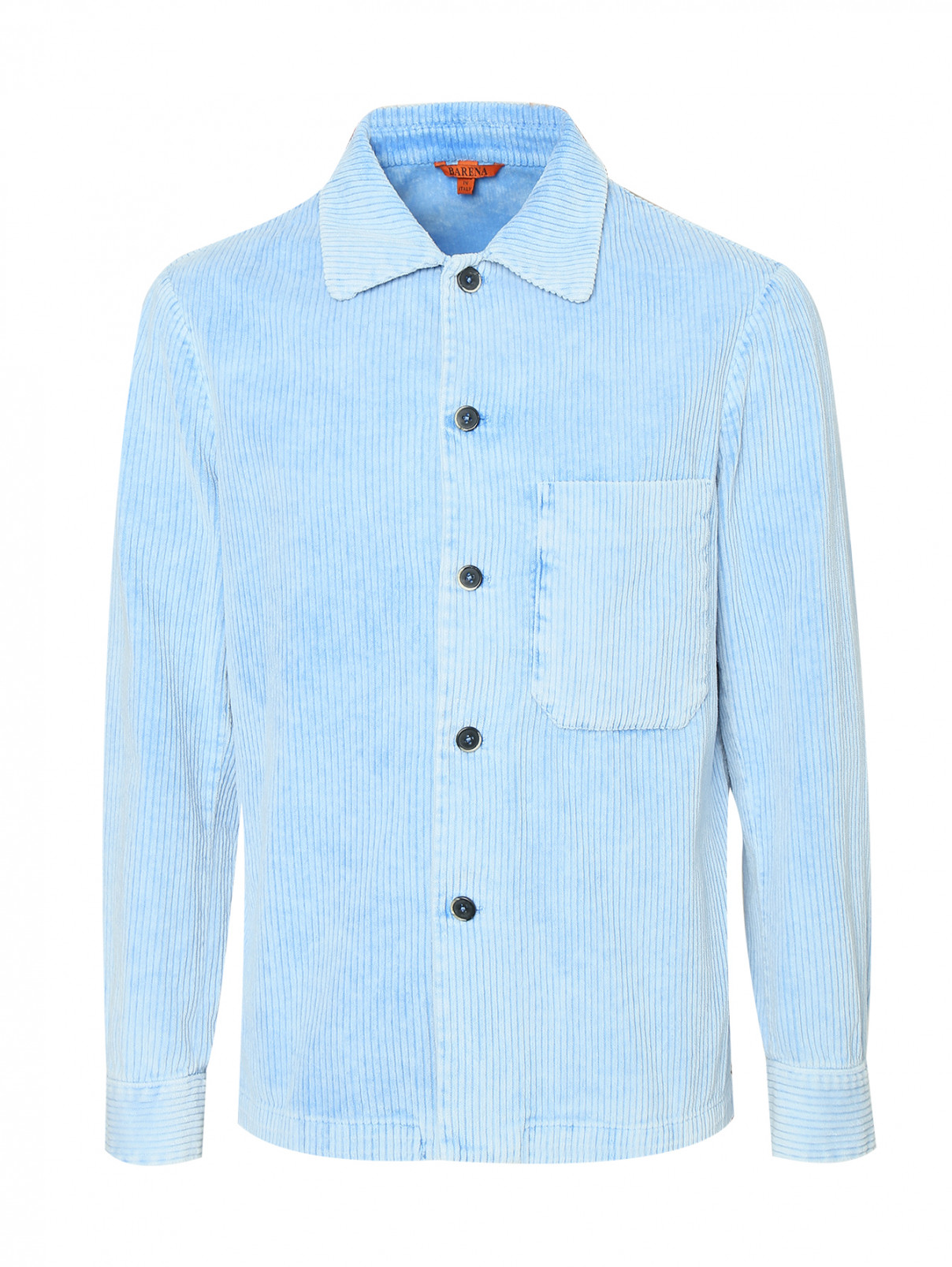 Куртка из вельвета с карманами Barena  –  Общий вид  – Цвет:  Синий