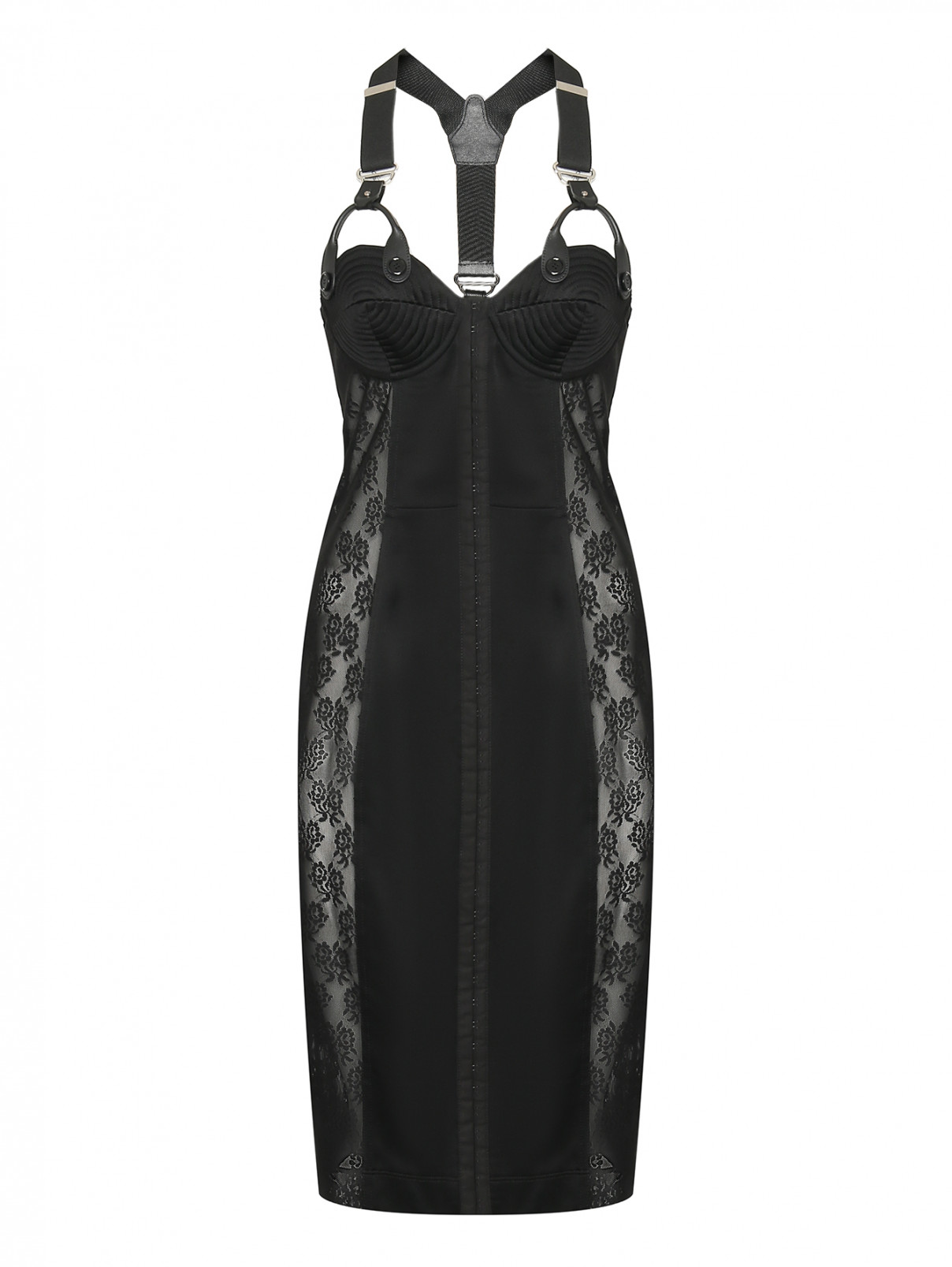 Платье-корсет Moschino  –  Общий вид  – Цвет:  Черный