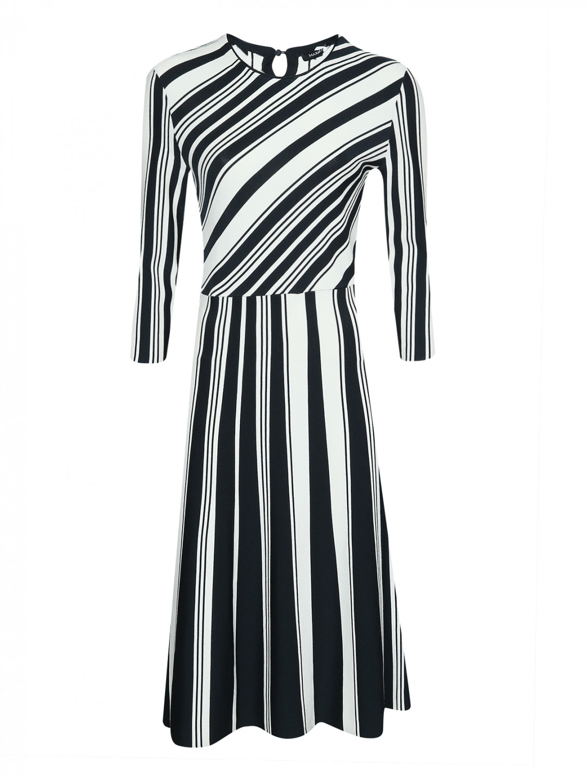 Трикотажное платье с узором полоска Max&Co  –  Общий вид  – Цвет:  Узор