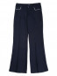 Льняные брюки-трубы с контрастной отделкой карманов Armani Jeans  –  Общий вид