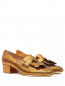 Туфли из фактурной кожи на низком каблуке Alberta Ferretti  –  Общий вид