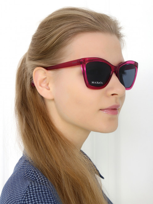 Солнцезащитные очки "кошачий глаз" в пластиковой оправе Max&Co - Модель Общий вид