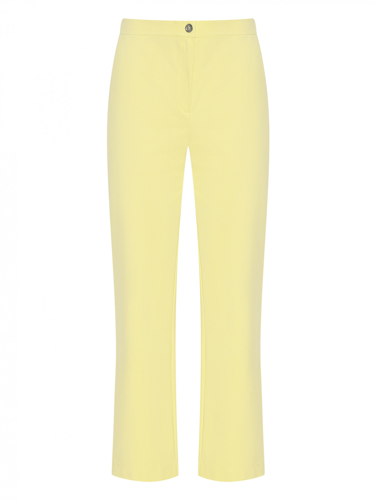 Брюки трикотажные прямого кроя Persona by Marina Rinaldi  –  Общий вид  – Цвет:  Желтый