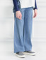 Широкие джинсы из мягкого денима Ermanno Scervino Junior  –  Модель Верх-Низ