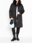 Стеганая утепленная куртка с меховым воротником Marina Rinaldi  –  МодельОбщийВид