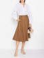 Блуза из хлопка с вышивкой Lorena Antoniazzi  –  МодельОбщийВид
