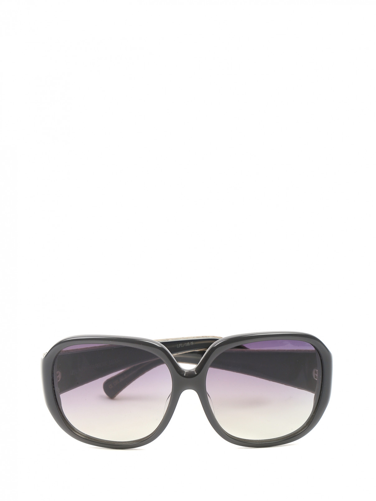 Cолнцезащитные очки в пластиковой оправе Linda Farrow  –  Общий вид  – Цвет:  Серый