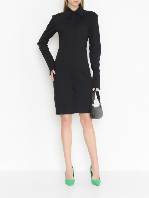 Платье-футляр из хлопка Sportmax - МодельОбщийВид