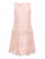 Платье с кружевной юбкой и отделкой мехом Val Max  –  Общий вид