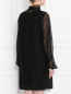 Платье из шелка прямого кроя с прозрачным рукавом Alberta Ferretti  –  Модель Верх-Низ1